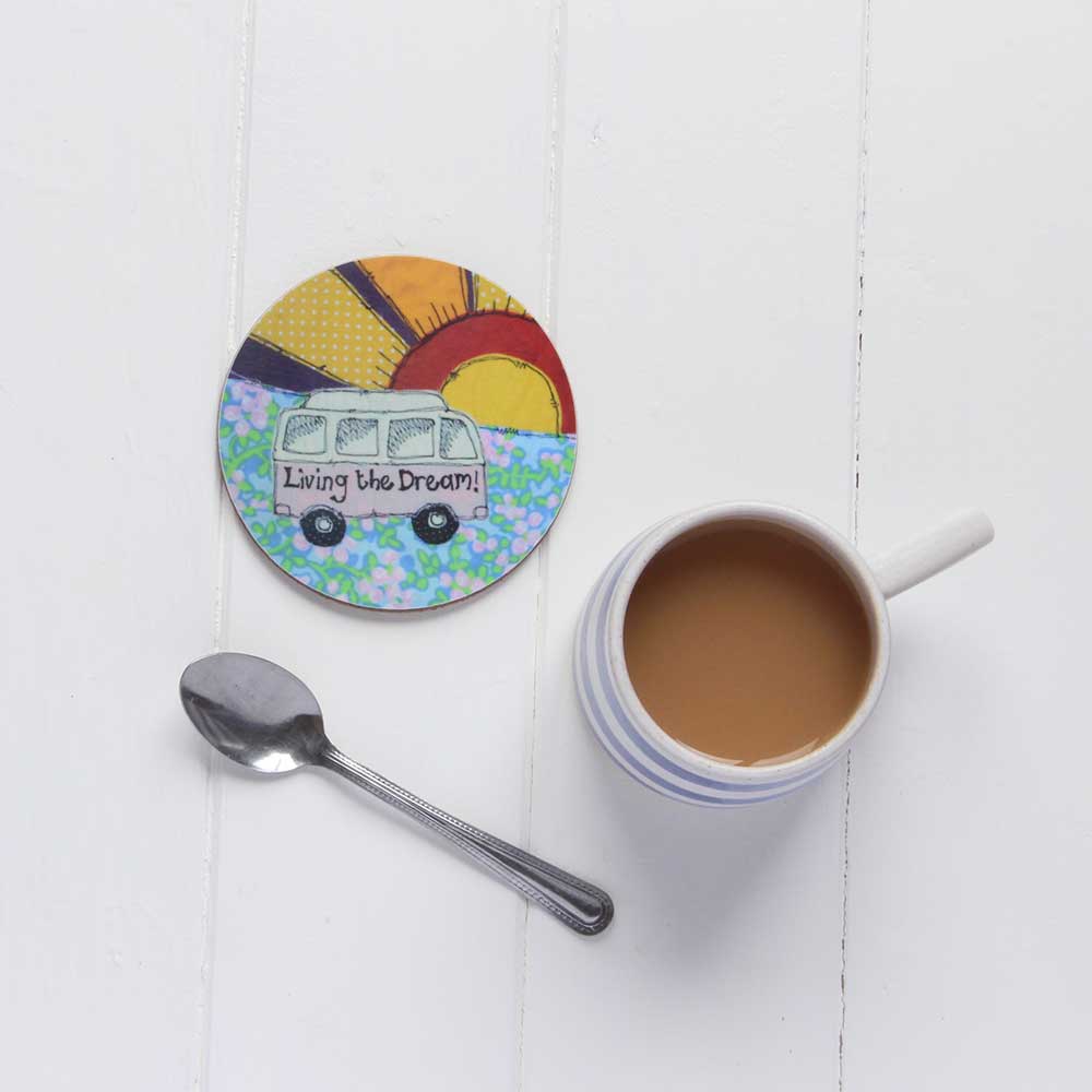 living the dream campervan - individual coaster