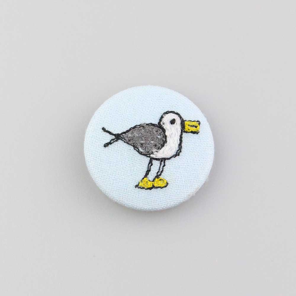 cheeky seagull - pretty badge