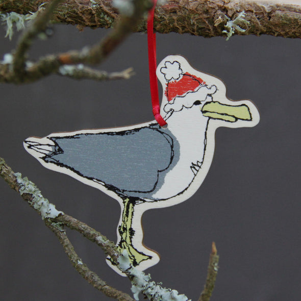 cheeky seagull dingly dangly Christmas decoration