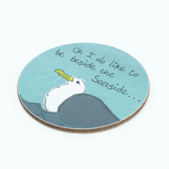 cheeky seagull - individual coaster