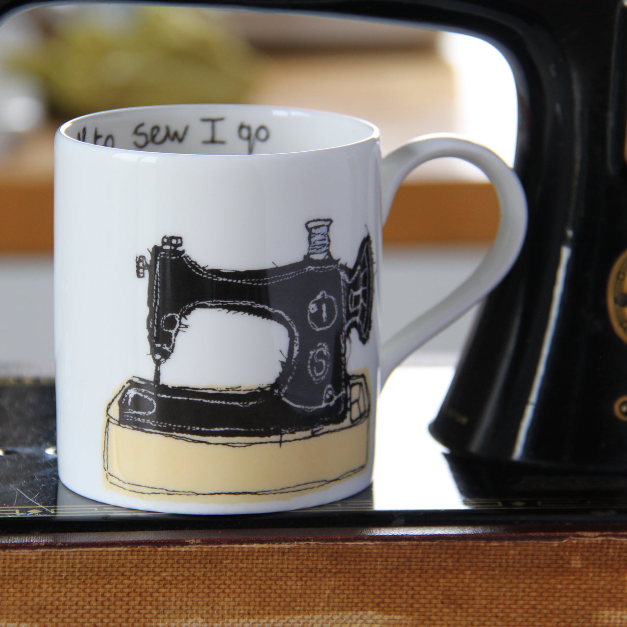 sewing bone china mug