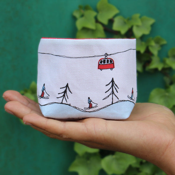 snowy mountains mini pot sewing project