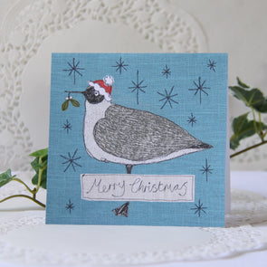 pack of 5 Christmas cards in seagull design